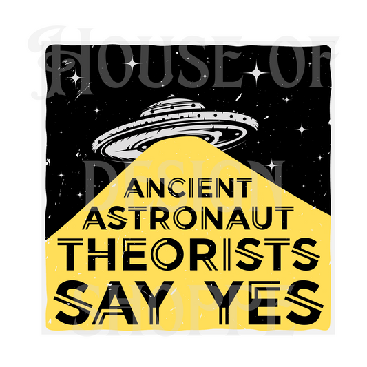 Ready to Press Sublimation Transfers up to 13"x19" Ancient Astronaut Theorists