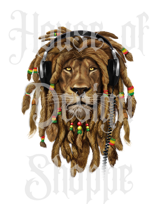 Ready to Press Sublimation Transfers up to 13"x19" Rastafari Lion Art