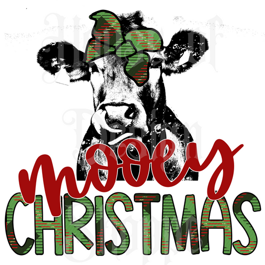 Ready to Press Sublimation Transfers up to 13"x19" Mooey Christmas