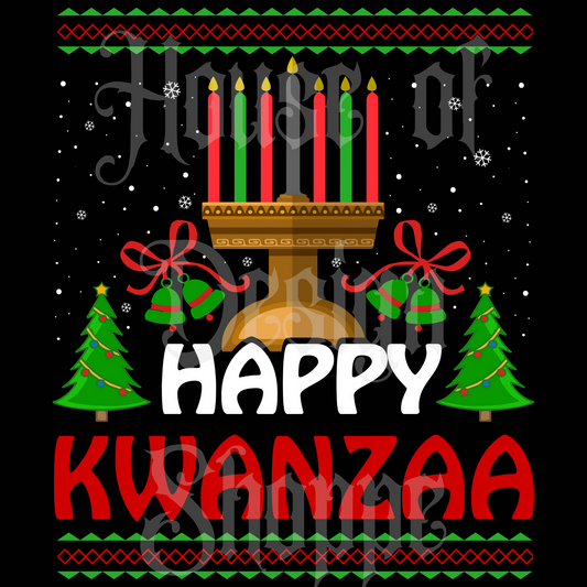 Ready to Press Sublimation Transfers up to 13"x19" Happy Kwanzaa