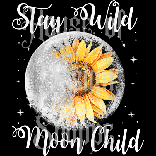 Ready to Press Sublimation Transfers up to 13"x19" Stay Wild Moon Child