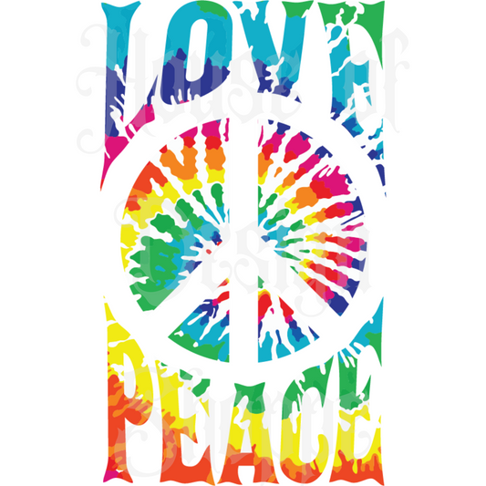 Ready to Press Sublimation Transfers up to 13"x19" Love Peace