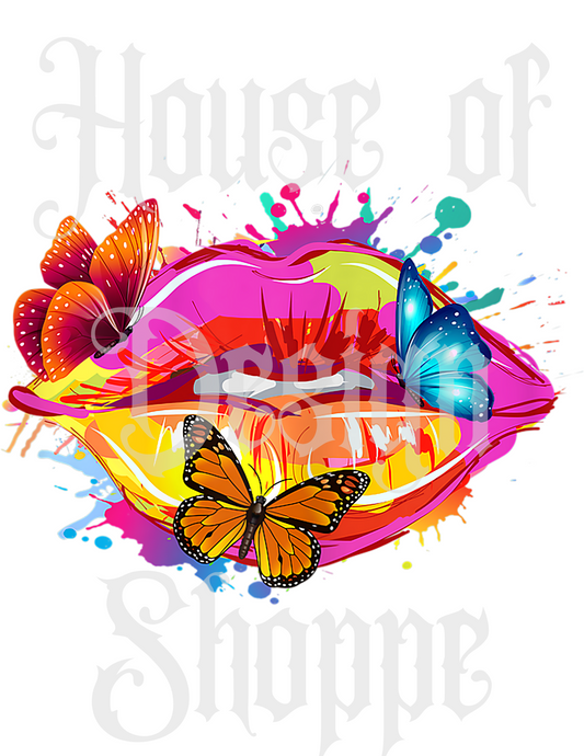 Ready to Press Sublimation Transfers up to 13"x19" Paint Splatter Lips