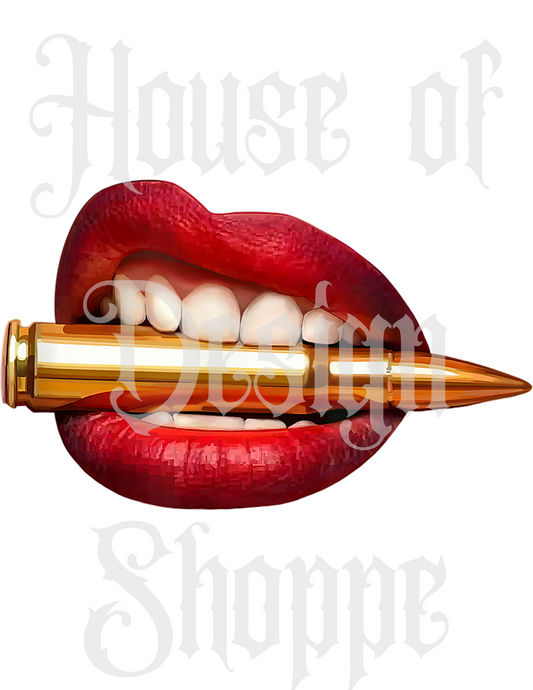 Ready to Press Sublimation Transfers up to 13"x19" Lips with Gold Bullet