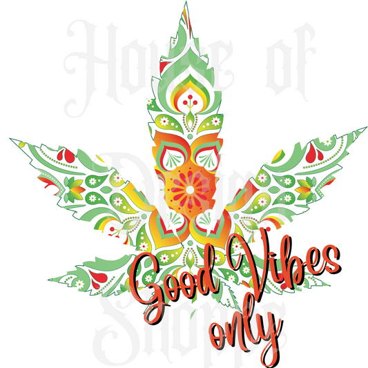 Ready to Press Sublimation Transfers up to 13"x19" Good Vibes Only