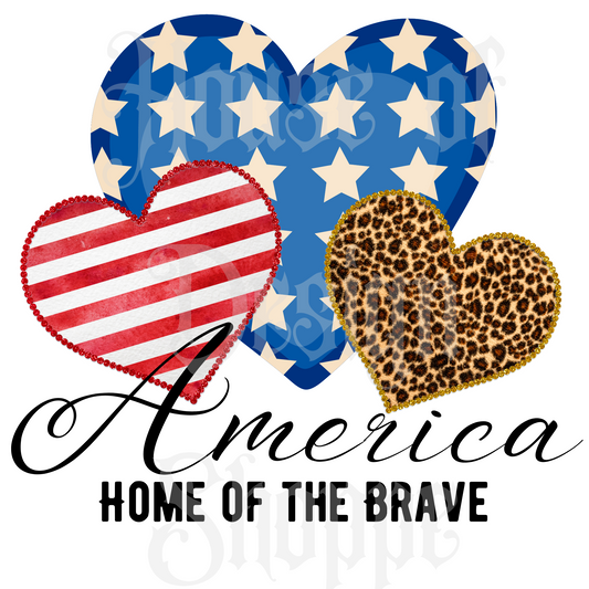 Ready to Press Sublimation Transfers up to 13"x19" America Home of The Brave