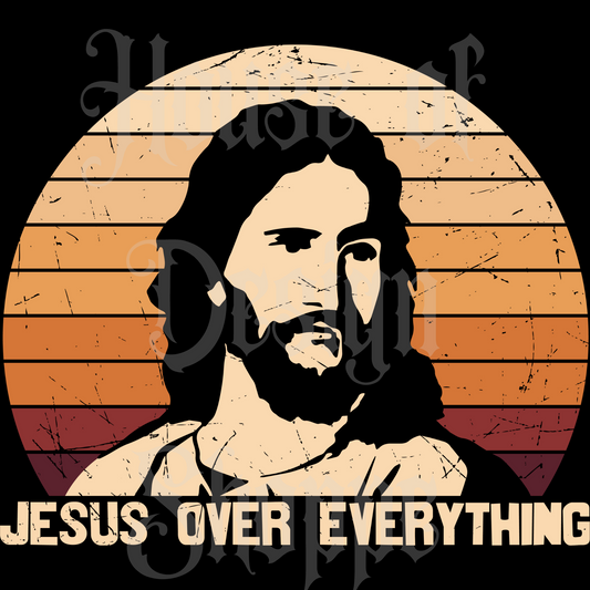 Ready to Press Sublimation Transfers up to 13"x19" Jesus Over Everything