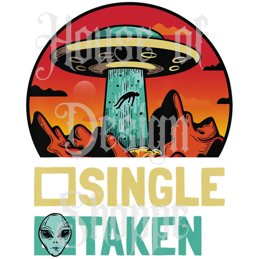 Ready to Press Sublimation Transfers up to 13"x19" UFO Aliens Single TAKEN