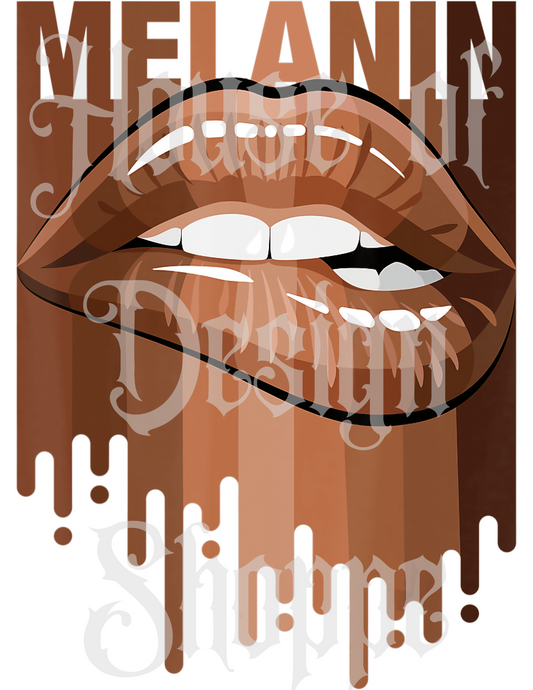 Ready to Press Sublimation Transfers up to 13"x19" Melanin Drip Lips