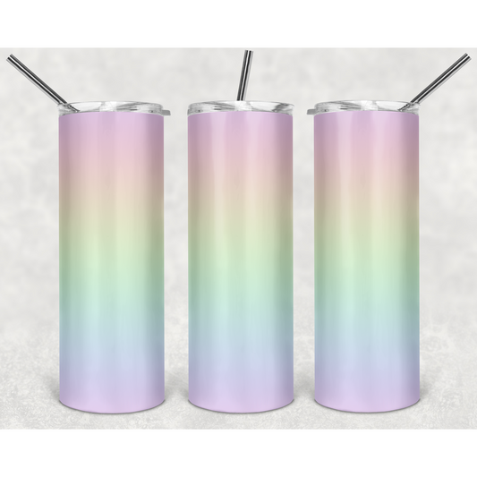 Customizable 20oz Skinny Stainless Steel Tumbler- Pastel Embre