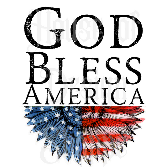 Ready to Press Sublimation Transfers up to 13"x19" God Bless America
