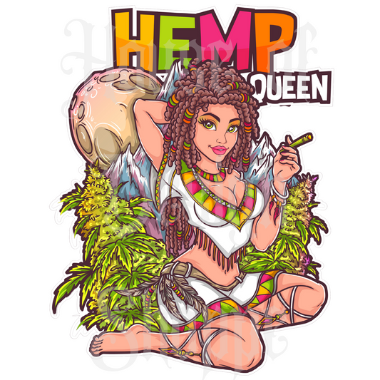 Ready to Press Sublimation Transfers up to 13"x19" Hemp Queen