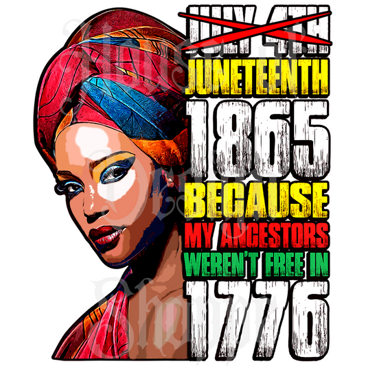 Ready to Press Sublimation Transfers up to 13"x19" Juneteenth 1865 Because My...